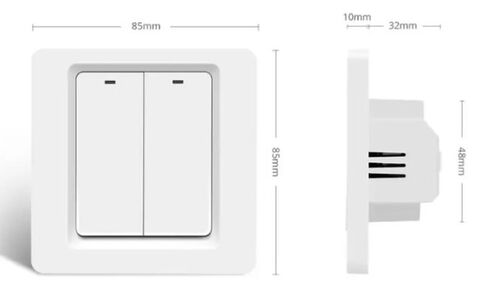 ZIGBEE-SWITCH-DS102 GEMBIRD RSH TUYA WIFI PAMETNI KUCNI PREKIDAC SA 2TASTERA EU STANDARD