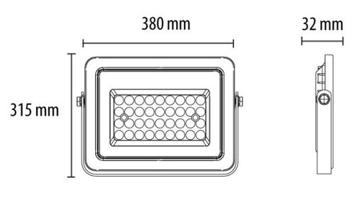 LED REFLEKTOR SMD 200W/220VAC, 6500K, CRNI, PROSTO