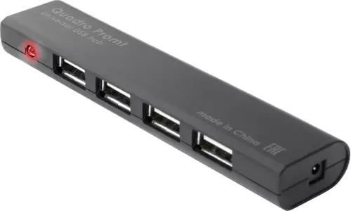 USB HUB 4 PORT DEFENDER 2.0 BLACK QUADRO PROMT