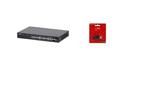 INTELLINET 24-GB POE+ 370W WEB 4GB COMBO