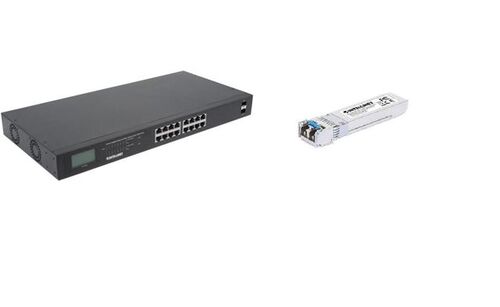 INTELLINET SWITCH 16-PORT 2SFP POE 370W + 508742