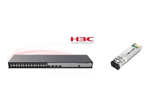 H3C S1850-28P-PWR, 24G 4SFP POE 370W + SFP MODUL 1.25GB