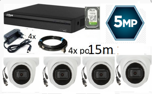 DAHUA SET-03 * 4 KAMERE AUDIO!!!  5 MPX + DVR FULL HD 2TB