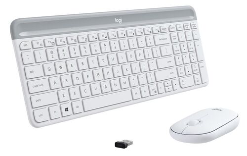 LOGITECH MK470 SLIM WIRELESS KEYBOARD AND MOUSE COMBO OFFWHITE - US