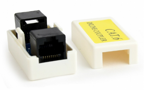 NCA-LC6-01 GEMBIRD CAT.6 LAN COUPLER WHITE SPOJNICA ZA KABL RJ-45F