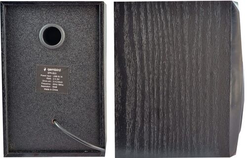 SPK-B23 * GEMBIRD STEREO ZVUCNICI BLACK WOOD, 2.5 INCH, 6W RMS (2X3W) USB PWR, VOLUME CONTROL, 3,5MM