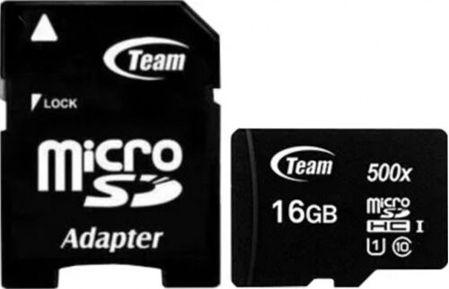 TEAMGROUP MICRO SDHC 16GB 80/15MB/S UHS-I U1 C10 +SD ADAPTER TUSDH16GCL10U03