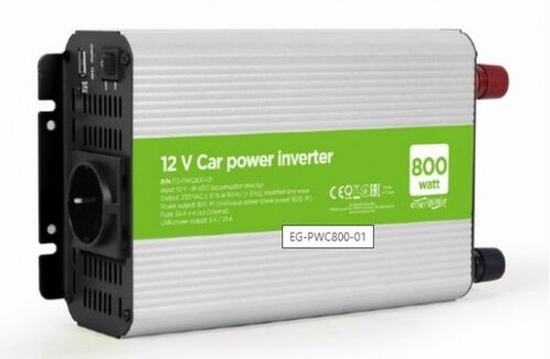 EG-PWC800-01 GEMBIRD 12V AUTO INVERTER DC/AC 800W+USB PORT