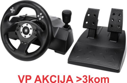 STR-M-40 ** GEMBIRD RACEMASTER PC RACING WHEEL 270DEGR. PC/PS3, DIRECT-X-X-INPUT (4399)