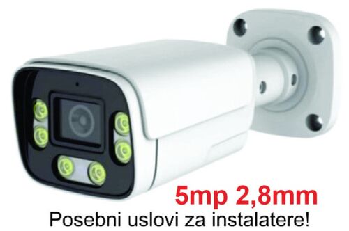 CAM-IP5MP-HAQ60D GMB KAMERA 5MP APP P6SLITE 2.8MM-F1.6 POE, IP66 DUAL LED 6XIR+6XFULL COLOR, MIC,25M