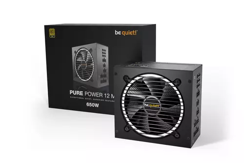 NAPAJANJE BE QUIET PURE POWER 12M 650W GOLD  BN342 MODULARNO ATX3.0