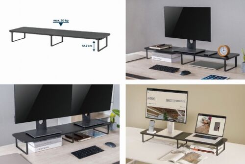 MS-TABLE2-01 GEMBIRD POSTOLJE ZA DVA MONITORA 1000X260X122MM