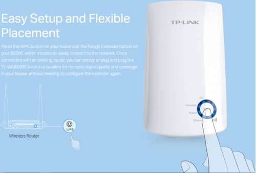 TP-LINK TL-WA850RE WIRELESS RANGE EXTENDER/ACCESS POINT