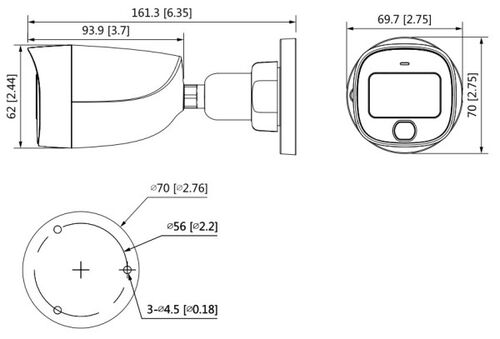 DAHUA KAMERA HAC-HFW1209CP-LED-0280B 2MPIX 2.8MM 20M, 24/7 FULL COLOR, 4U1, HDCVI