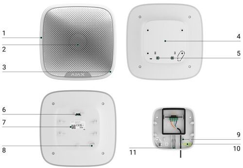 AJAX ALARM ZICANI 30862.07WH1/44412.07WH1 FIBRA STREET SIREN BELA