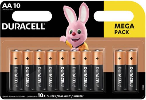 DURACELL AA PAK10 CK, BASIC NOVA 1.5V LR6 MN1500, ALKALNE BATERIJE DURALOCK