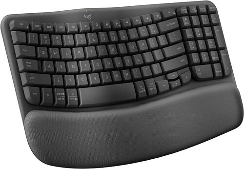 LOGITECH WAVE KEYS WIRELESS ERGONOMIC KEYBOARD - GRAPHITE - US