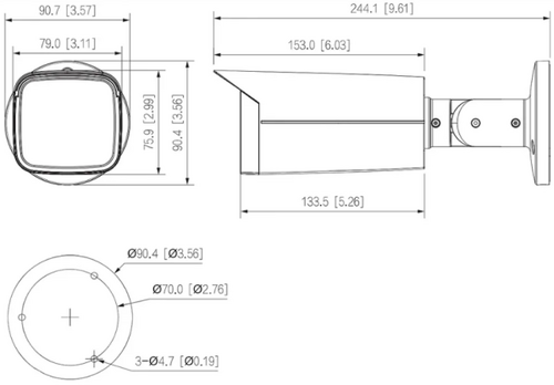 DAHUA HAC-HFW2241TU-Z-A-27135-S2-DIP 4U1 2MP IC KAMERA  MOTORIZOVANI ZUM, AUTOMATSKI FOKUS 2.7-13.5