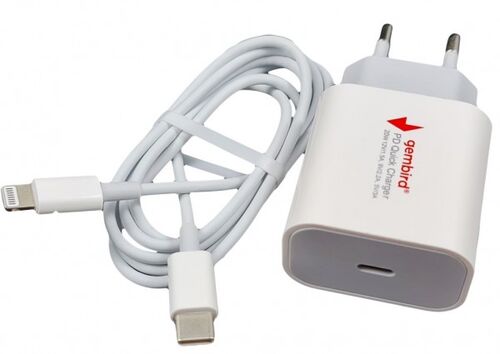 NPA-AC38 ** GEMBIRD PD BRZI PUNJAC +USB C KABL NA LIGHTNING IPHONE 20W 5V/3A, 9V/2.2A,12V/1.5A (719)