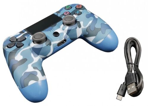 JPD-WIRELESS-THRILLERSHOCK PC/PS4 CAMO BLUE GEMBIRD BEZICNI GAMEPAD SA DVOSTRUKOM VIBRACIJOM