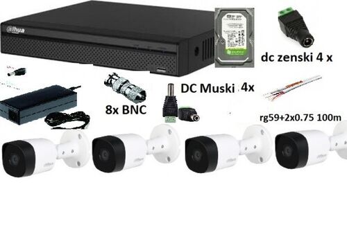 DAHUA SET-01 * 4 KAMERE + DVR, FULL HD, 2TB - NAJPRODAVANIJI (22620)