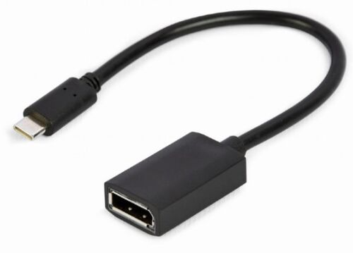 A-CM-DPF-02 GEMBIRD USB TYPE-C TO DISPLAYPORT ADAPTER CABLE, 4K, 15 CM, BLACK