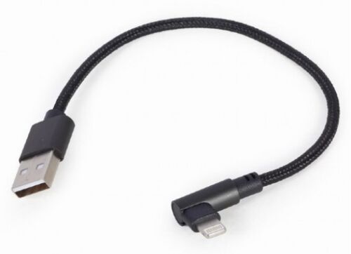 CC-USB2-AMLML-0.2M GEMBIRD POD UGLOM USB 8-PIN KABL ZA PUNJENJE I PRENOS PODATAKA, 0.2 M, BLACK