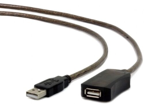 UAE-01-5M GEMBIRD USB 2.0 ACTIVE EXTENSION CABLE, BLACK COLOR, BULK PACKAGE, 5M