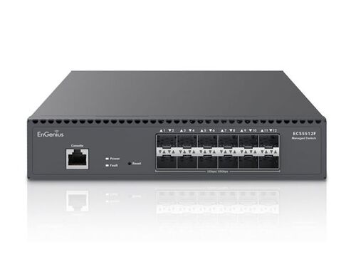 ENGENIUS 12-PORT 10 GIGABIT SFP+ HALF-RACK AGGREGATE FIBER SWITCH