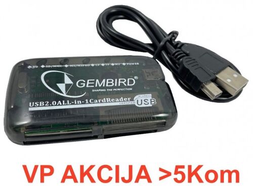 FD2-ALLIN1-BLK ** GEMBIRD  USB2.0 CITAC SVIH TIPOVA MEMORIJSKIH KARTICA(319)