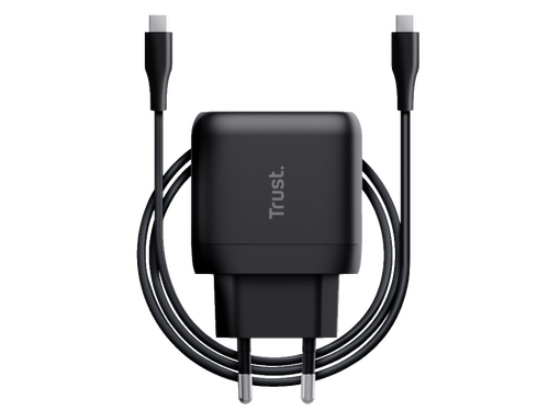 PUNJAČ TRUST MAXO 45W/USB-C/LAPTOP/SMARTPHONE/TABLET/2M USB-C KABEL/CRNA