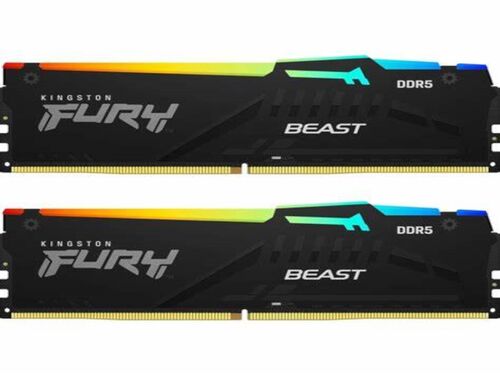 MEMORIJA KINGSTON 64GB(2X32GB)/DIMM/DDR5/6000MHZ/CL36/FURY BEAST RGB EXPO