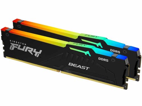 MEMORIJA KINGSTON 32GB(2X16GB)/DIMM/DDR5/6800MHZ/CL34/FURY BEAST RGB XMP