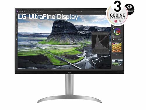 MONITOR LG 32UQ850V-W 32"/IPS/3840X2160/60HZ/5MS GTG/HDMIX2,DP,USB/PIVOT,VISINA/ZVUČNICI/SREBRNA