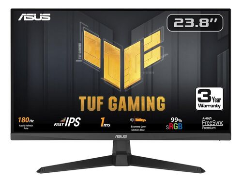 MONITOR ASUS TUF VG249Q3A 23.8"/IPS/1920X1080/180HZ/1MS GTG/HDMIX2,DP/FREESYNC/VESA/ZVUČNICI/CRNA