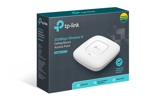 ACCES POINT TP-LINK EAP115 WI-FI/N300/300MBPS/1XLAN/2X INTERNA ANTENA