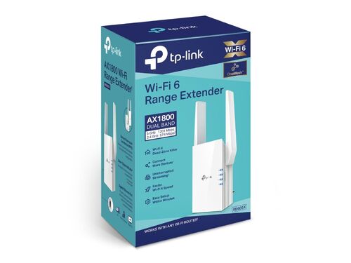 EXTENDER TP-LINK RE605X WIFI/AX1800/1201 MBPS/574 MBPS/2 EKSTERNE ANTENE