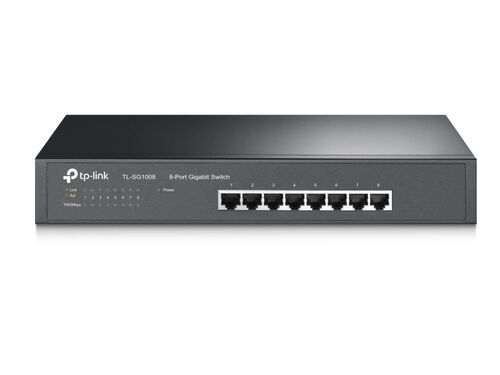 SWITCH TP-LINK TL-SG1008 GIGABIT 8X RJ45 10/100/1000MBPS/13" METALNO KUCISTE