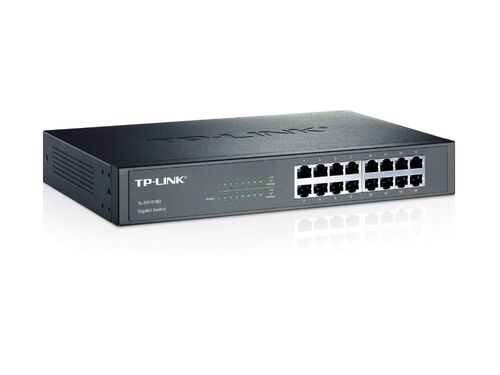 SWITCH TP-LINK TL-SG1016D GIGABIT/16X RJ45/10/100/1000MBS/RACKMOUNT METALNO KUCISTE