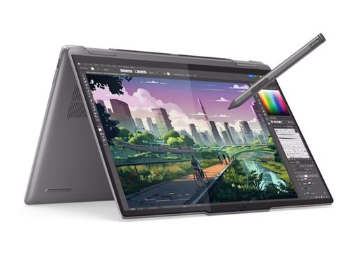 LAPTOP LENOVO YOGA 7 2-IN-1 14AHP9 DOS/14" WUXGA TOUCH/RYZEN 5 8640HS/16GB/1TB SSD/SCR/BACKL/SIVA