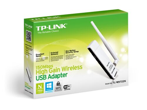 BEŽIČNI ADAPTER TP-LINK TL-WN722N WI-FI/N150/150MBPS/EKSTERNA ANTENA