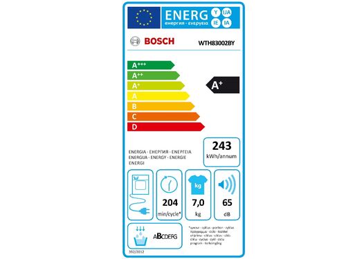 MAŠINA ZA SUŠENJE VEŠA BOSCH WTH83002BY/SERIJA4/7KG/A+/84,2X59,8X61,3CM/BELA