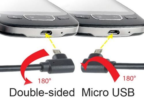 CCB-USB2-AMMDM90-6 GEMBIRD USB 2.0 AM TO DOUBLE-SIDED RIGHT ANGLE MICRO-USB CABLE, 1.8M