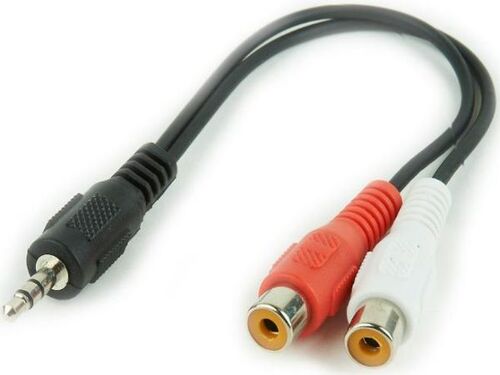 CCA-406 GEMBIRD 3.5MM STEREO PLUG TO 2 RCA (CINCA) SOCKETS AUDIO KAB 0.2M