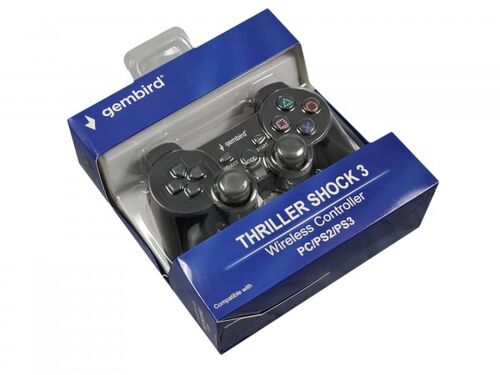 JPD-THRILLERSHOCK 3 ** GEMBIRD BEZICNI GAMEPAD SA DVOSTRUKOM VIBRACIJOM, PS2 / PS3 / PC (737)