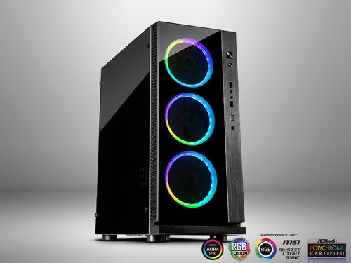 KUĆIŠTE INTER-TECH W-III MIDI/ATX/RGB/ITX/BEZ NAPAJANJA/CRNA