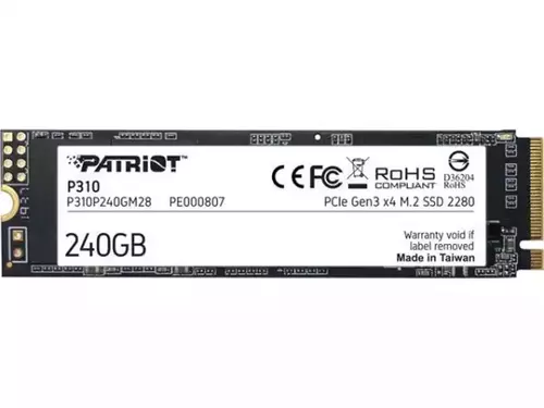 SSD M.2 NVME 240GB PATRIOT P310 1700MBS/1000MBS P310P240GM28