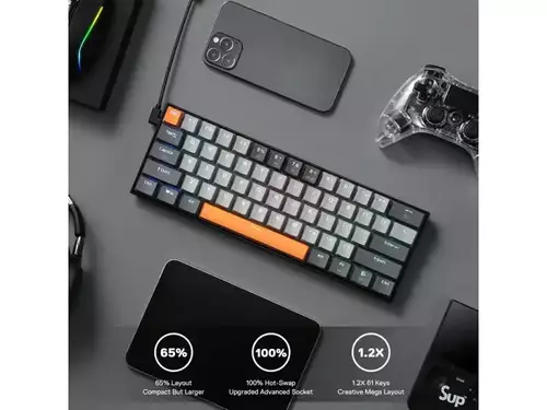 TASTATURA REDRAGON CARAXES WIRED USB-C,RGB, MEHANIČKA, CRVENI SVIČEVI