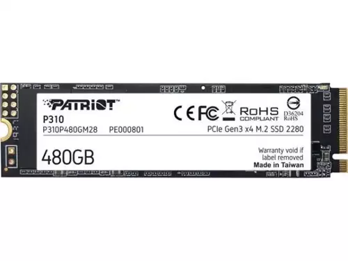 SSD M.2 NVME 480GB PATRIOT P310 1700MBS/1500MBS P310P480GM28