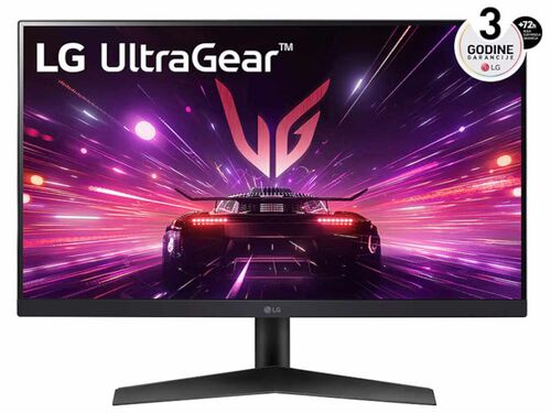 MONITOR LG ULTRAGEAR 24GS60F-B 23.8"/IPS/1920X1080/180HZ/1MS GTG/HDMI,DP/GSYNC,FREESYNC/VESA/CRNA